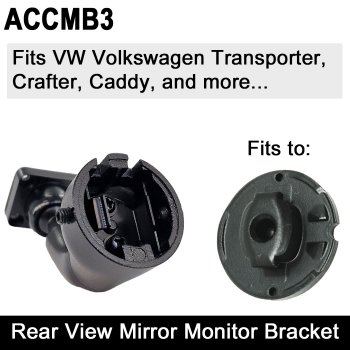 VW Volkswagen Swan Neck Bracket to attach Mirror Monitor to Windscreen | ACCMB3