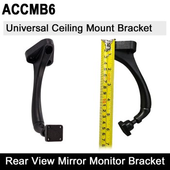 Ceiling Mount Swan neck bracket for non clip-over mirror monitors with 4 screw hole mounting - ACCMB6