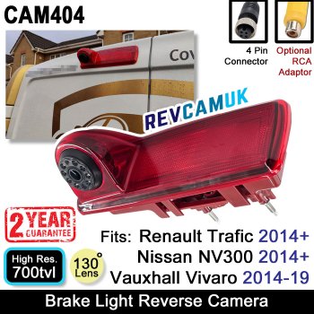 Vauxhall Vivaro, Renault Trafic and Nissan NV300 Brake Light Reverse Camera | CAM404