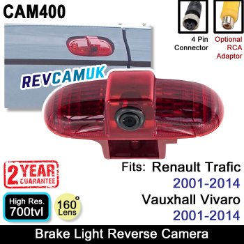 Vauxhall Vivaro and Renault Trafic (2001 - 2014) reverse camera for brake light | CAM400