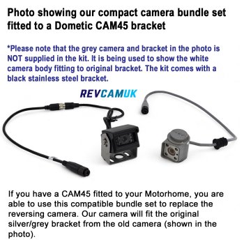 Replacement Compact Reversing Camera for CAM45 CAM50 etc. Burstner, Baileys, Dometic, Waeco | CAB00W4M+CAM361B