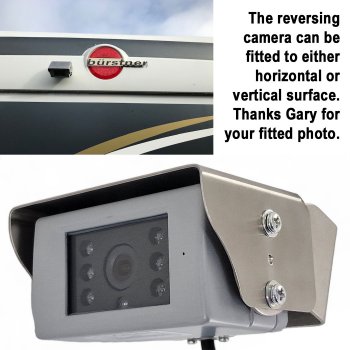 Polished Stainless Steel Bracket Reversing Camera | Sharp 1/3" 600TVL CCD | CAM890