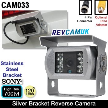 Silver Bracket Reverse Camera | Sony 1/3" 700TVL CCD | CAM033