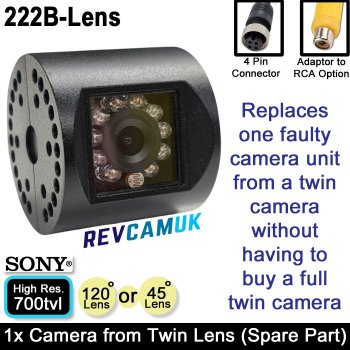 Replacement Spare Lens for Black Dual lens Reverse or Rearview Camera | 222BLens