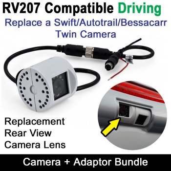 RV207 Compatible Replacement Camera with adaptor - DRIVING CAMERA ONLY