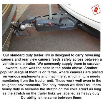 Standard/Medium Duty Suzi Trailer Link for 3 reverse cameras | CAB730S-3