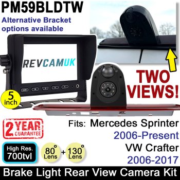 Mercedes Sprinter & VW Crafter Twin Lens Brake Light Reversing + Rear View Camera Kit| PM59BLDTW