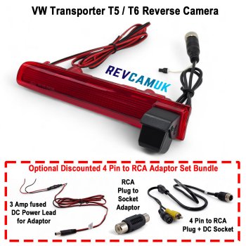 Brake Light Reverse Camera for VW Volkswagen Transporter T5 and T6 Barn Door Version 2003 - Present | CAM560