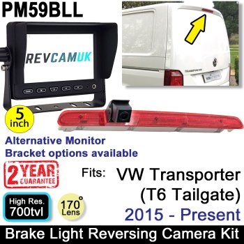 Reversing Camera Kit for VW Volkswagen Transporter T6 Tailgate Vans with 5" Display | PM59BLL