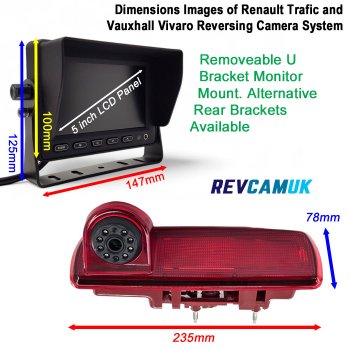 Renault Trafic/Vauxhall Vivaro Reversing Camera Kit with 5" Display | PM59BLE