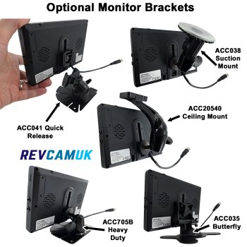 Black Roof Mount Overhang Sony CCD Reverse Camera Kit with 7" Heavy Duty Display | PM87B-SD