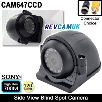 Black Side View Blind Spot Camera - Sony 700TVL CCD sensor | CAM647CCD