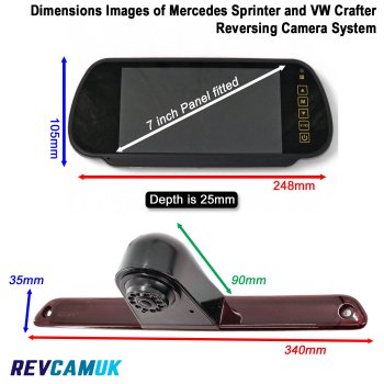 Mercedes Sprinter (2006-Present) and VW Volkswagen Crafter (2006-2017) Reverse Parking Camera Kit to fit Brake Light | PM39BLD