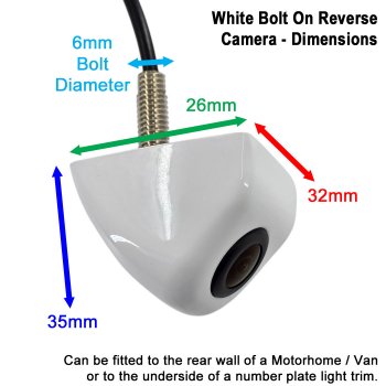 White Motorhome Bolt Reverse Camera | CAM072