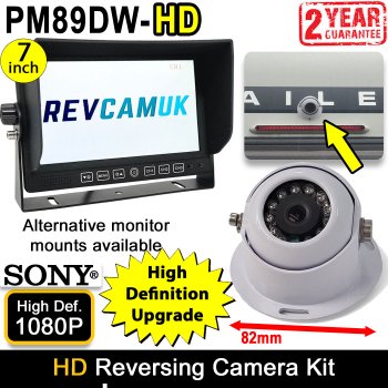 Sony AHD White Dome High Definition Reversing Camera with Heavy Duty 7" Display Kit | PM89DW-HD