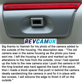 RV77/CC-47 Compatible Replacement Reversing Camera with 6 Pin PS/2 adaptor | Adaptor-G+CAM361W