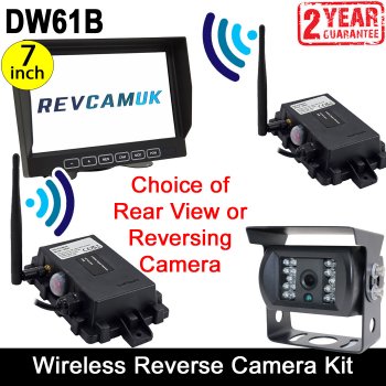 Sony CCD Black Bracket Wireless Reversing / Rear View Camera Kit with 7" Monitor | DW61B