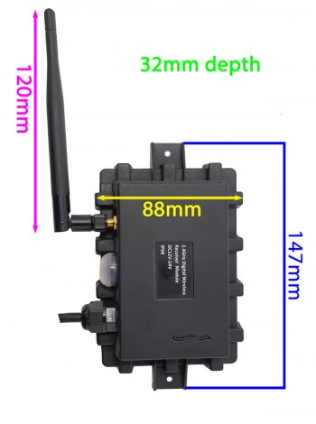 DW35F - Wireless kit with 7" mirror monitor + receiver box + numberplate frame camera + sender box