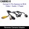 Adaptor Cable to Convert a 4 pin Reversing Camera Output to 2x RCA Phono Sockets (Video+Audio) + 2.1mm/5.5mm DC Socket (Power) | CAB002-S